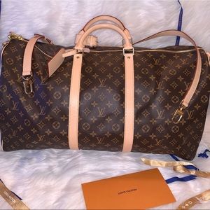 💯% Authentic LV Monogram Keepall Bandouliere 60